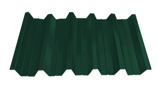профнастил окрашенный зеленый мох нс44 0.4x1000x2300 мм