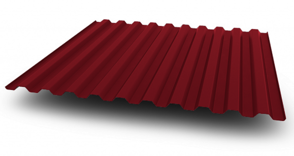 профнастил окрашенный красный с21 0.5x1000 мм