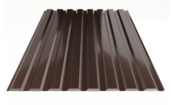 профнастил окрашенный шоколадно-коричневый с20 0.4x1100x2000 мм