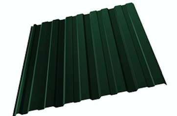 профнастил окрашенный зеленый мох ral 6005 с10 0.5x1100 мм