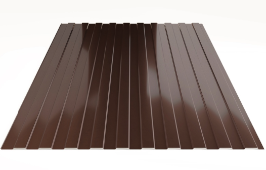 Профнастил окрашенный шоколадно-коричневый С8 0.55x1150 мм - купить вМоскве оптом и в розницу, цены