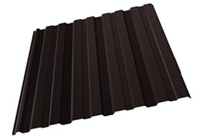 профнастил окрашенный шоколадно-коричневый с10 0.7x1100 мм