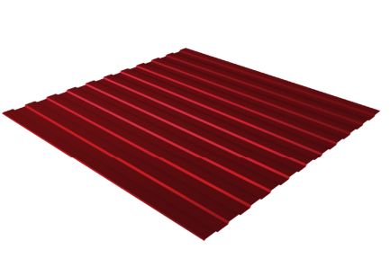 профнастил окрашенный рубин красный с8 0.5x1150 мм