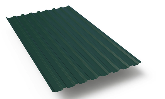профнастил  окрашенный зеленый мох с20 0.4x1100 мм