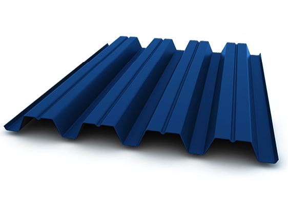 профнастил окрашенный синий трафик н57 0.8x750 мм
