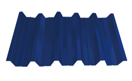 профнастил окрашенный синий нс44 0.5x1000 мм