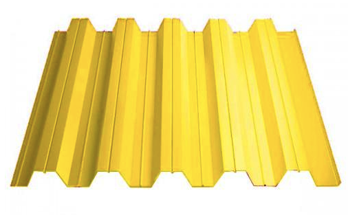 профнастил окрашенный желтый нс35 0.8x1000 мм