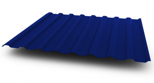 профнастил окрашенный ультрамар.синий с20 0.45x1100 мм