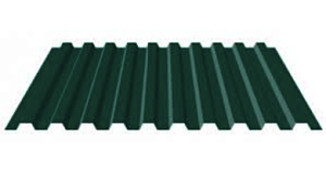 профнастил окрашенный зеленый мох ral 6005 с21 0.5x1000 мм