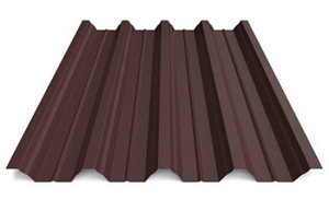 профнастил окрашенный шоколадно-коричневый н60 0.6x845 мм ral 8017