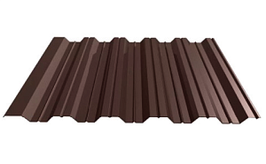 профнастил окрашенный шоколадно-коричневый нс35 0.5x1000 мм ral 8017