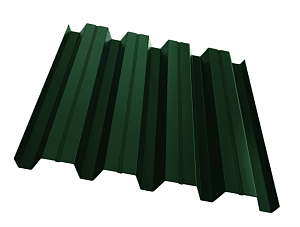 профнастил окрашенный зеленый мох ral 6005 н60 0.5x845 мм